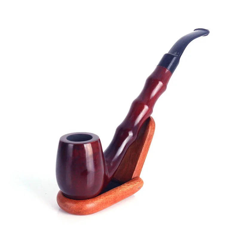Hot mahogany polished handmade bamboo pipe Old hammered mahogany