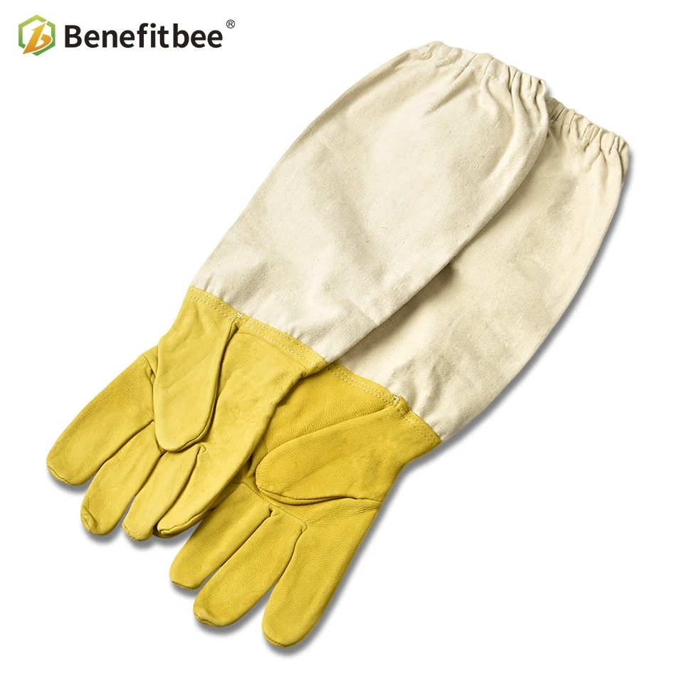 Benefitbee Bee Gloves Sheepskin Anti-bee Apicultura Beekeeping Tools For Beekeeper Protective Glove Canvas Beekeeping Equipment Benefitbee Bee Gloves Sheepskin Anti-bee Apicultura Beekeeping Tools For Beekeeper Protective Glove Canvas Beekeeping Equipment