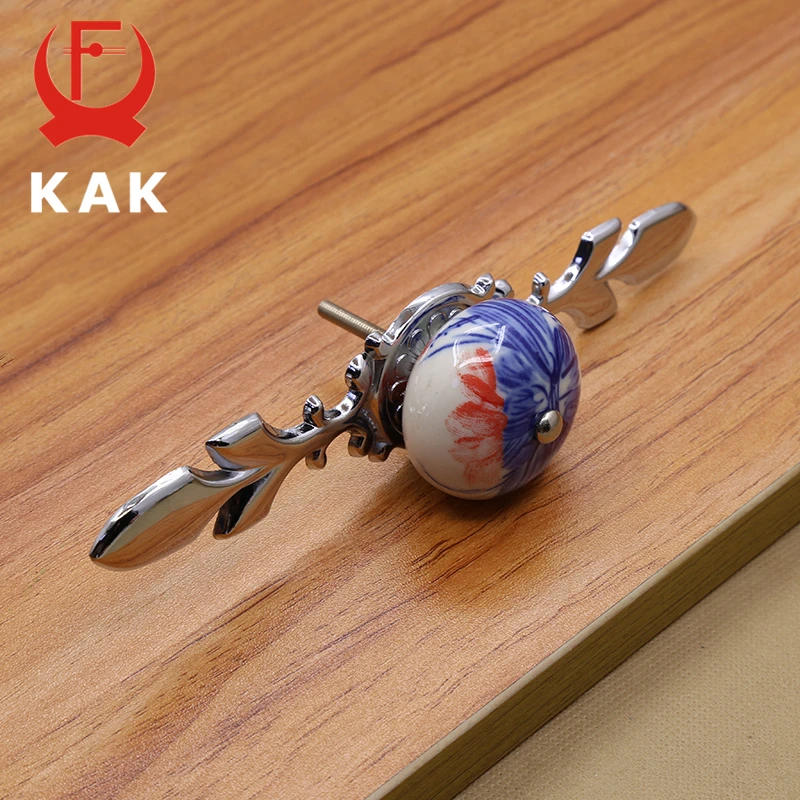 Китайские сине белые фарфоровые рукоятки KAK 41 мм кухонные ручки ящика мебельные и
