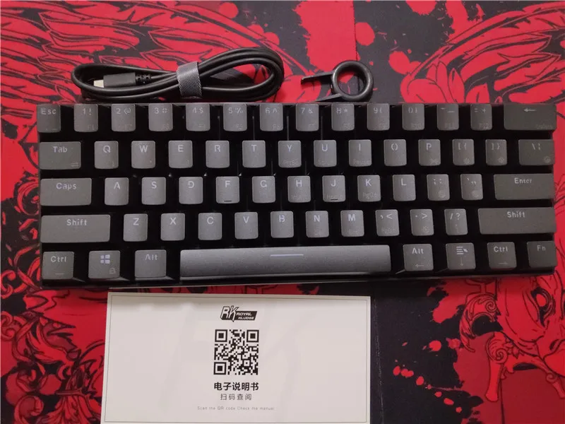 RGB Вишневый mx коричневый синий красный 61 клавиши RK61 Bluetooth Беспроводная