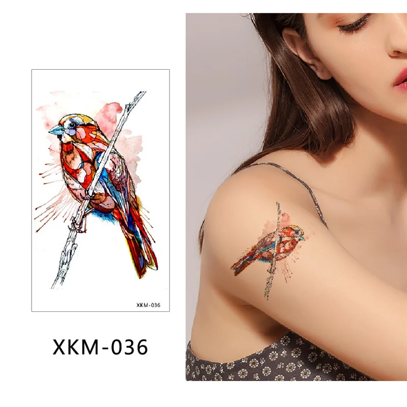 Glaryyears, дизайн, 1 шт., цветок, татуировка для тела, временная, водонепроницаемая, фламинго, хна, животные, сделай сам, художественная татуировка, наклейка XKM - Цвет: XKM-036