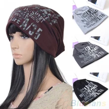 Hot Women’s Men’s Unisex Fashion Letter Hip-hop Baggy Beanie Cotton Blend Hat Cap 228V