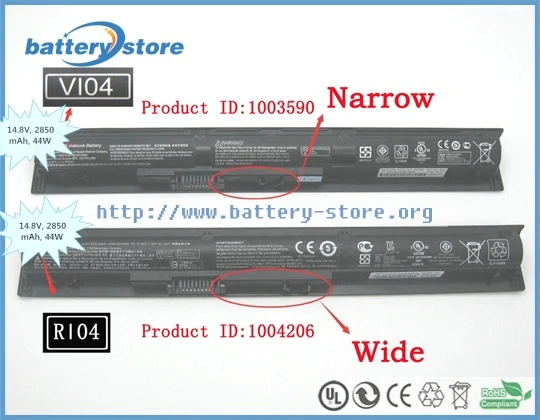 Новые оригинальные аккумуляторы для ноутбуков R104 Φ ProBook 450 G3 (L6L13AV) (V6E07AV) 455 (L6V83AV) 14 8
