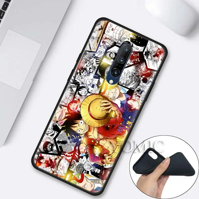 Аниме one piece Зоро Луффи чехол для телефона Oneplus 7 7Pro 6 6T Pro черный силиконовый мягкий
