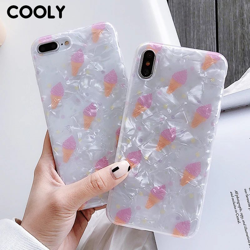 Чехол для мороженого COOLY iphone XR чехлы XS Max X 6 S 7 8 Plus чехол телефона крутая летняя