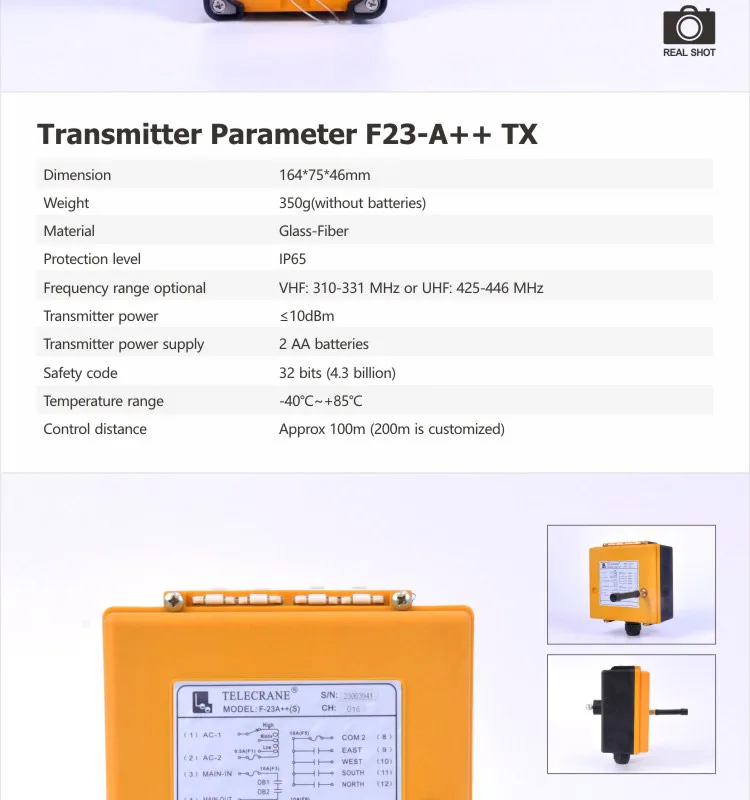 F23 серии F23-A + + промышленного подъема беспроводной пульт дистанционного управления 2 Передатчик 1 Приемник