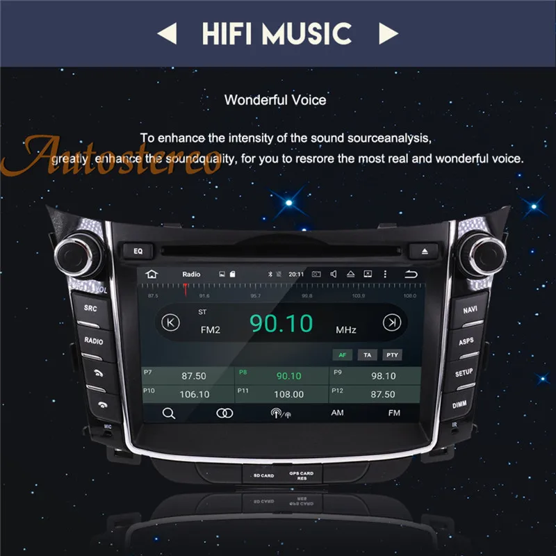 DSP автомобильный dvd-плеер Android 9 комплект с gps-навигатором для hyundai I30 Elantra GT 2012+ Мультимедиа Радио магнитола авто стерео