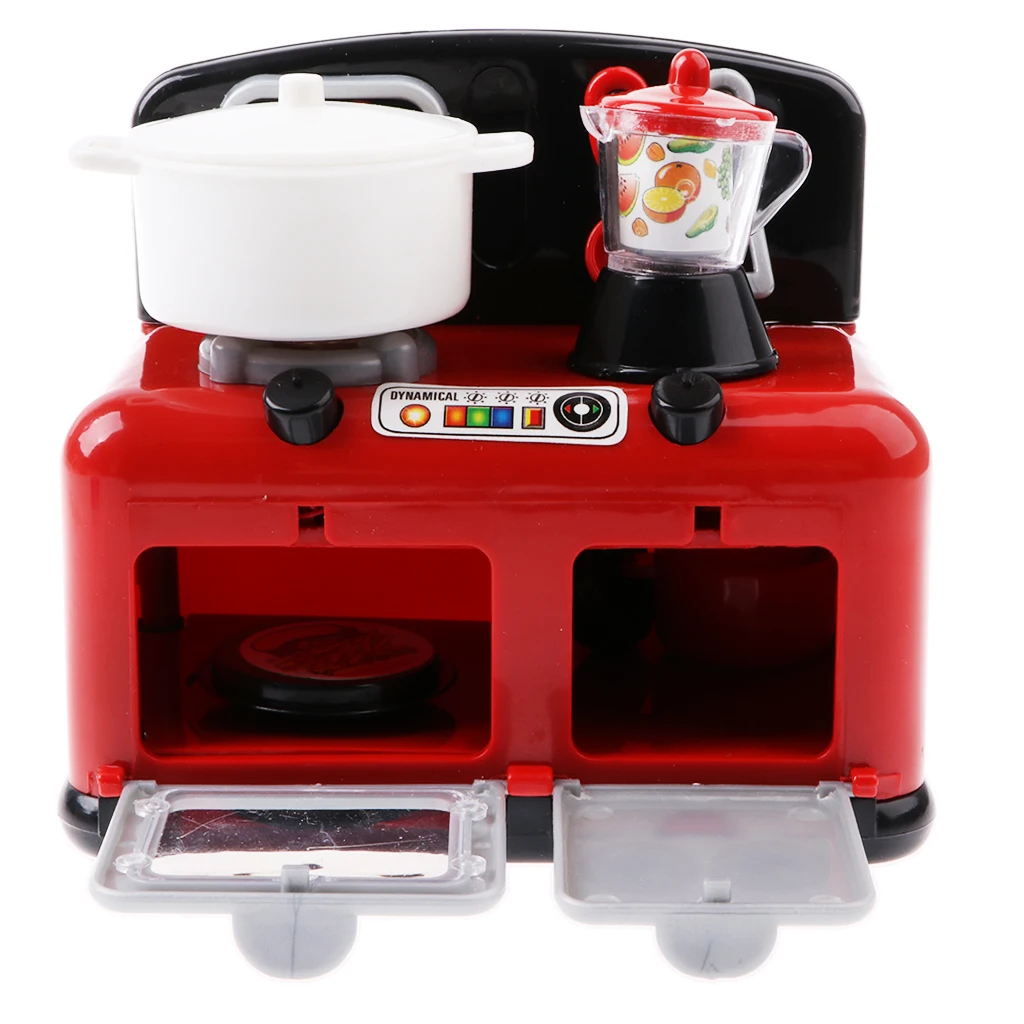 Pretend Play Electric Stove Cooker Oven Juicer Set Play Food Kichen Cooking Appliance Toy - Boys Girl Educational Game Gift