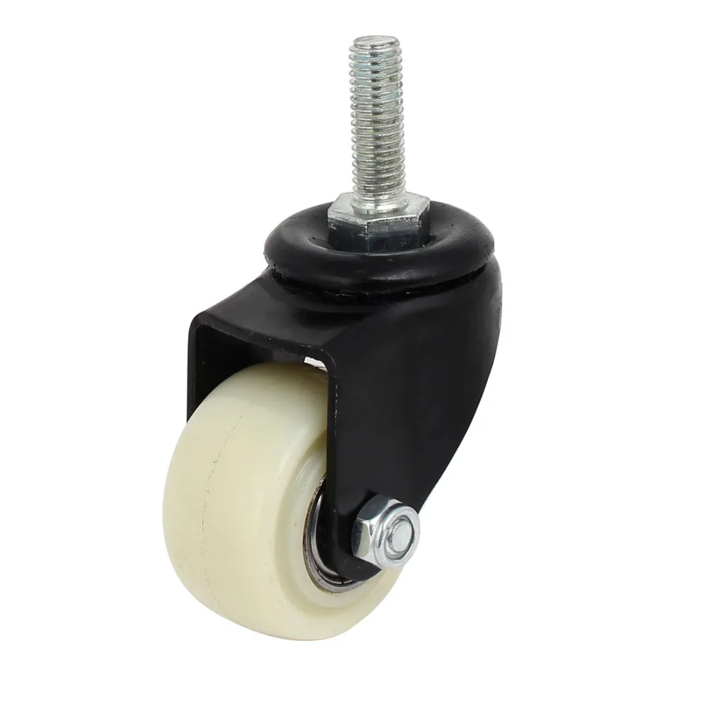 

uxcell 4Pcs Single 1.5-inch Dia PP Wheel M8 x 25mm Threaded Stem Universal Caster for Trolleys,Furniture,Rack, etc. Hot Sale