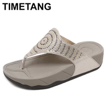TIMETANG/Новинка; сезон лето; красивые шлепанцы на толстой рифленой подошве; обувь на открытом воздухе; тапочки; сандалии; sandalsE394