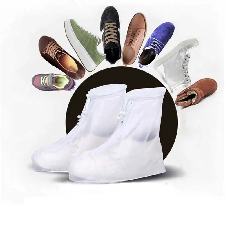 

Reusable Waterproof Shoe Covers High-Top Anti-Slip Rain Shoes Cases Unisex Galoshes Travel Outdoor Rainproof Shoes Accessories
