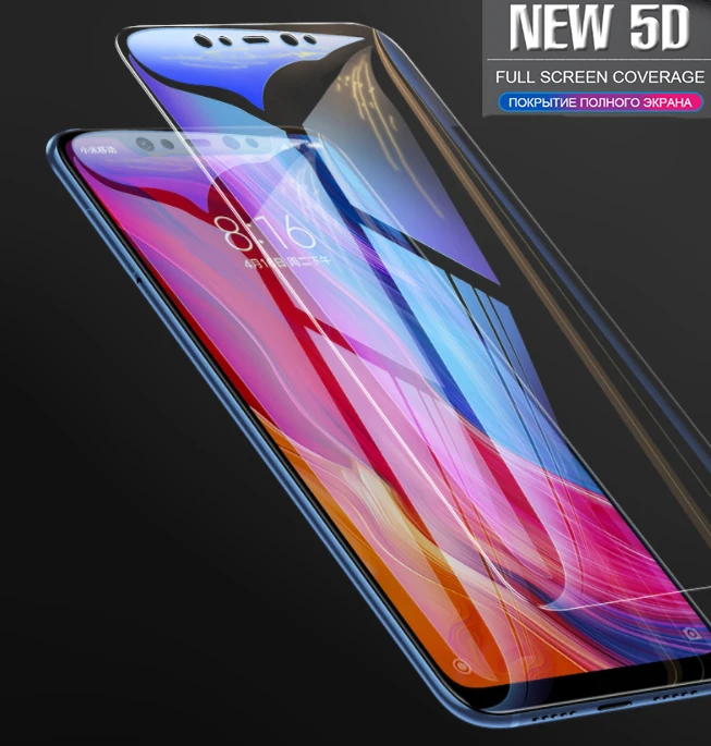 5D Full Screen Tempered Glass for Xiaomi Redmi Note 5 Glass for Xiaomi Mi 8 Mix2 6X A2 A1 8 SE 6 5X for Redmi Note4x Protector