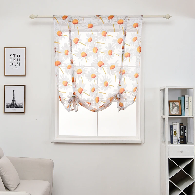 

New Arrival Window Screening Short Curtain Drape Panel Sheer Tulle Curtain for Living Room Window Voile Divider Sheer Curtain