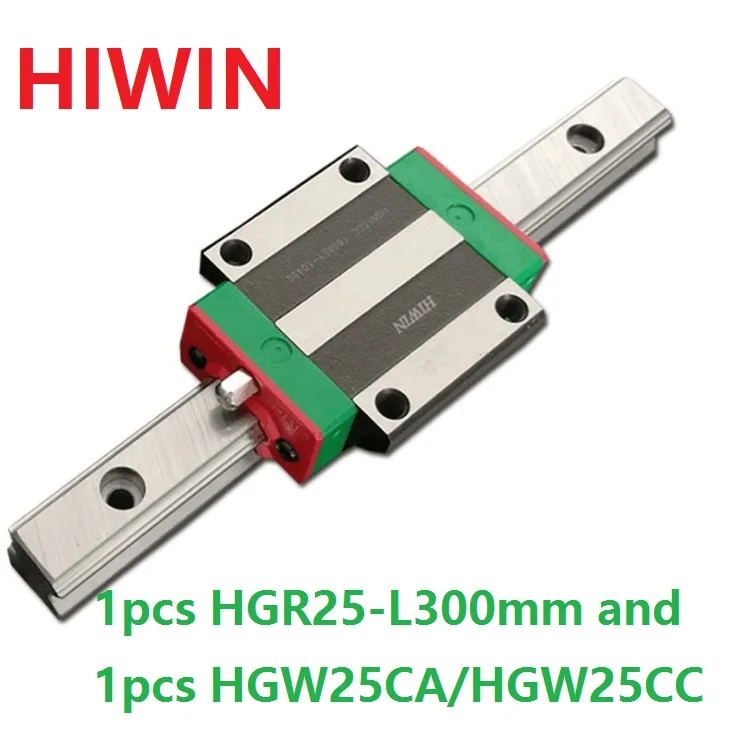 

1pcs 100% original Hiwin linear rail guide HGR25 -L 300mm + 1pcs HGW25CA HGW25CC flange block carriage for cnc