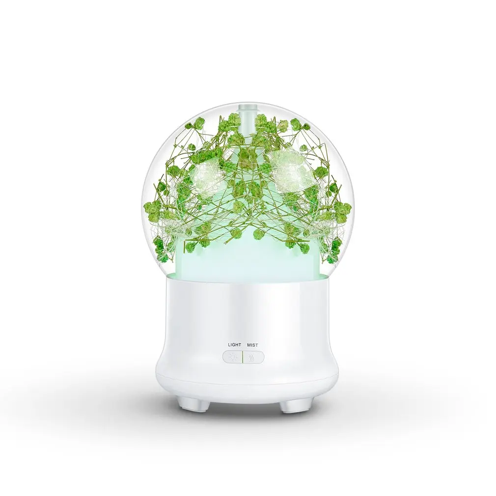 

Mini Portable Beautiful Flower Colorful LED Ultrasonic Air Humidifier Home Office Oil Aroma Diffuser Fragrance Machine US 220V