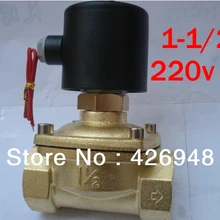 1-1/" DN40 N/C латунь электромагнитный клапан 220VAC напряжения для воды, воздуха, топливо, масло, дизельное топливо