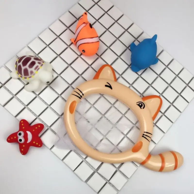 Cute Animal Cartoon Cat Fishing Net Baby Bathing Time Water Pool Toys For Kids Children 22 5AC501084-6