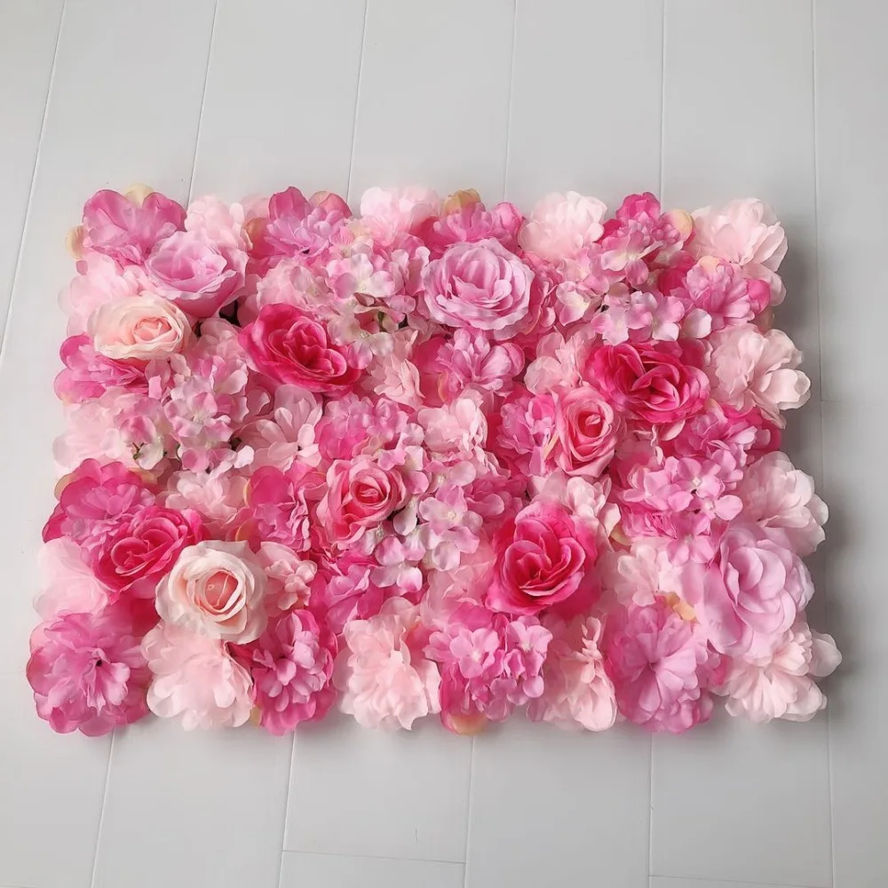 

40x60cm Silk Artificial Pink Flower Wall for Wedding Decoration