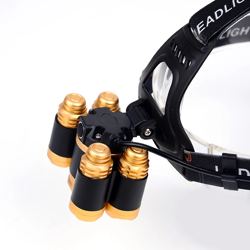 Налобный фонарь yunmai T6 + 4 * XPE с зарядкой от USB 18650 лм|Налобные LED-фонари| |