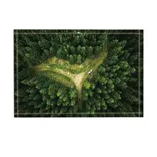 Лесной Декор дорожка в зеленом тропическом лесу коврик для ванной нескользящий коврик для пола EntrywaysDoor коврик аксессуары для ванной комнаты