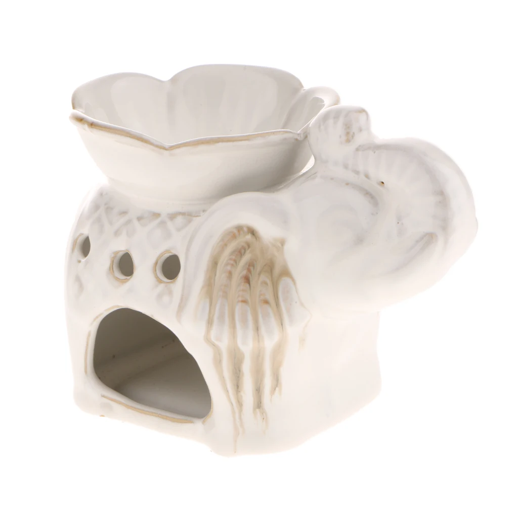 Слон керамическая масляная лампа свеча декоративное украшение предмет интерьера ручной работы подарок