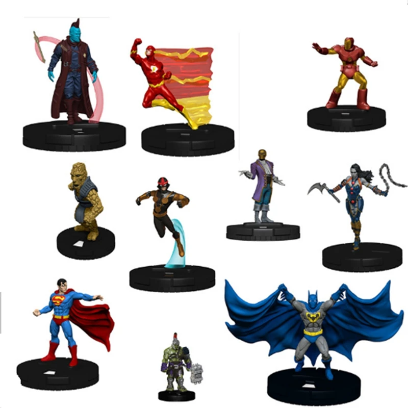 30 шт случайный Marvel& Heroclix DC Дэдпул Марвел Капитан фигурка железного человека игрушки куклы Brinquedos Figurals коллекционные модели подарок