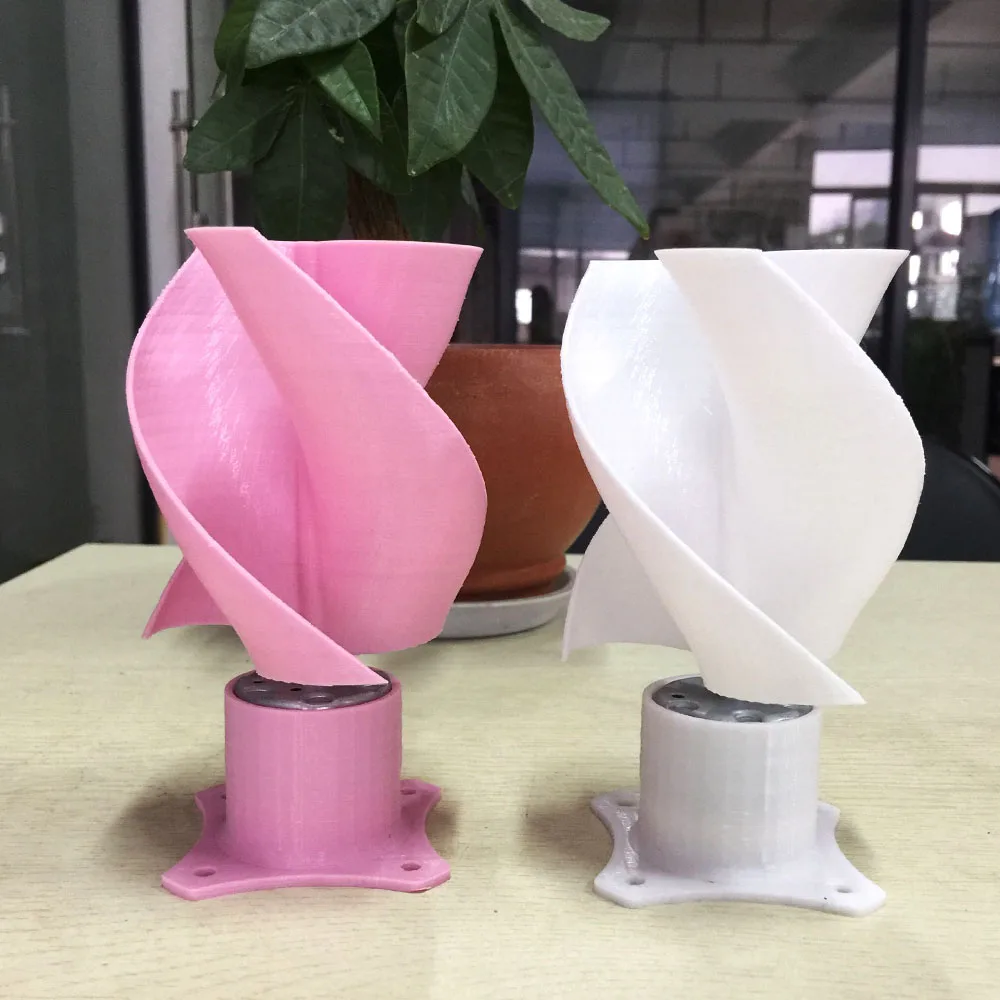 Moinho de Vento Rosa Diversão Micro Motor Pequeno Luzes Led Eixo Vertical Turbina Eólica Gerador Lâminas Conjunto Completo Faça Você Mesmo Cor dc 2 Cor rosa diversão dc micro motor pequeno