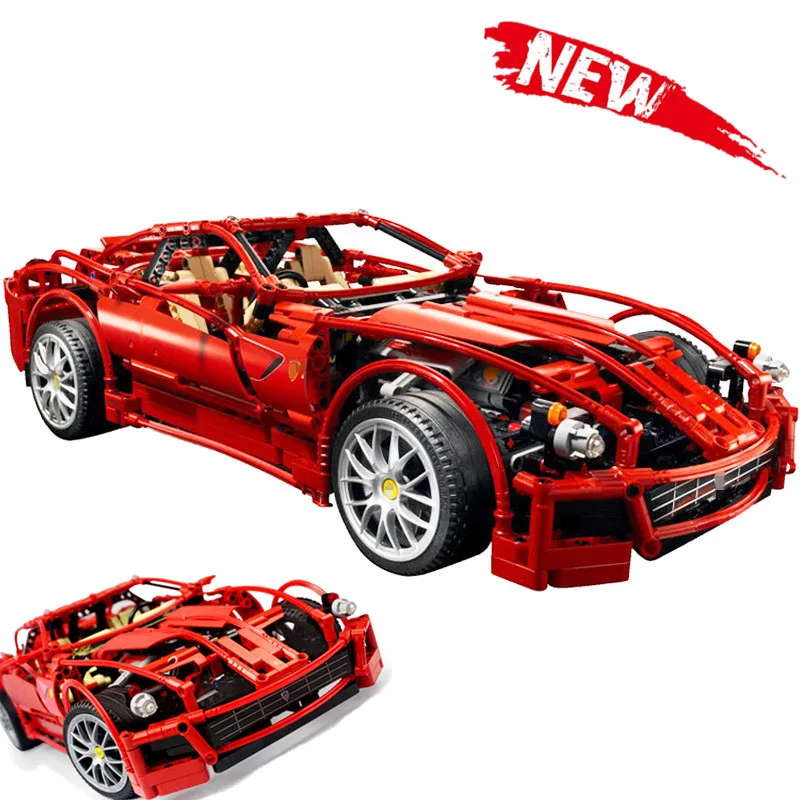 

Decool 1322pcs Diy Technic TM Building Blocks Ferraringly Red Super Cars Model Bricks DIY Toy Compatible With Legoing 8145 Gift