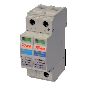 

TOWE AP NPE(D20) Power series surge protective device 1 NPE modular Imax:20KA(8/20) N-PE Surge Arresters