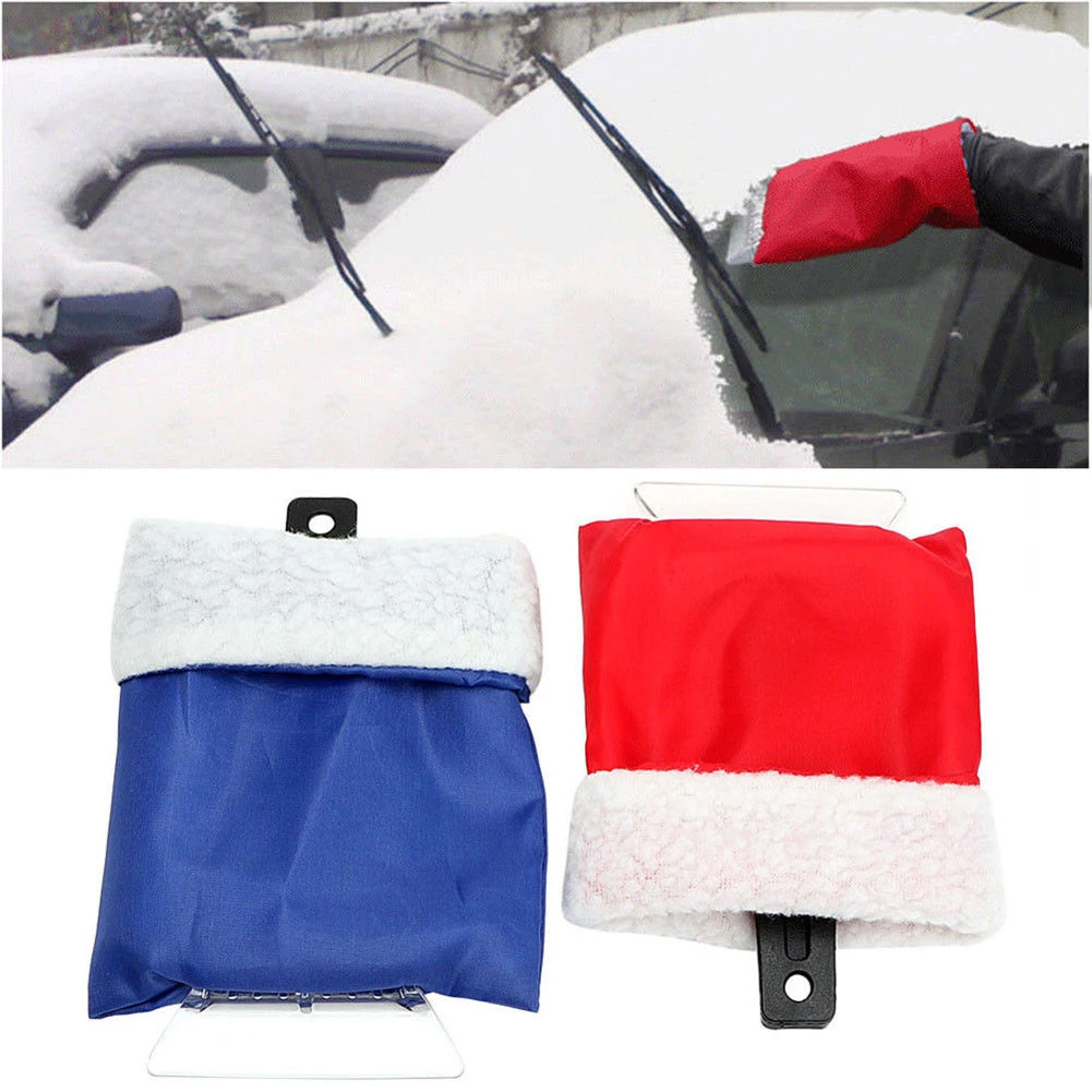 Лобовое стекло автомобиля снег лопатка для льда скребок с подкладкой перчатки удаления Чистый инструмент синий или красный