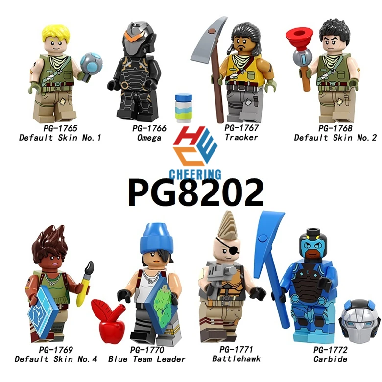 

Single Sale Building Blocks Game Character Default Skin Battlehawk Tracker Omega Carbide Bricks Models Toys For Children PG8202