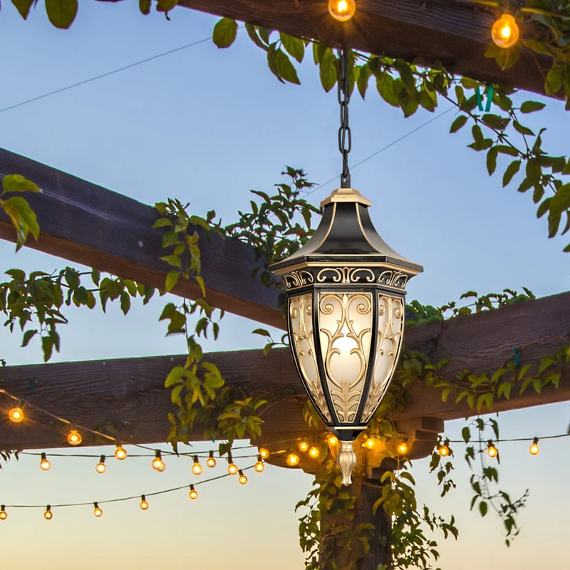 Outdoor Chandelier Garden Courtyard Lamp Ceiling