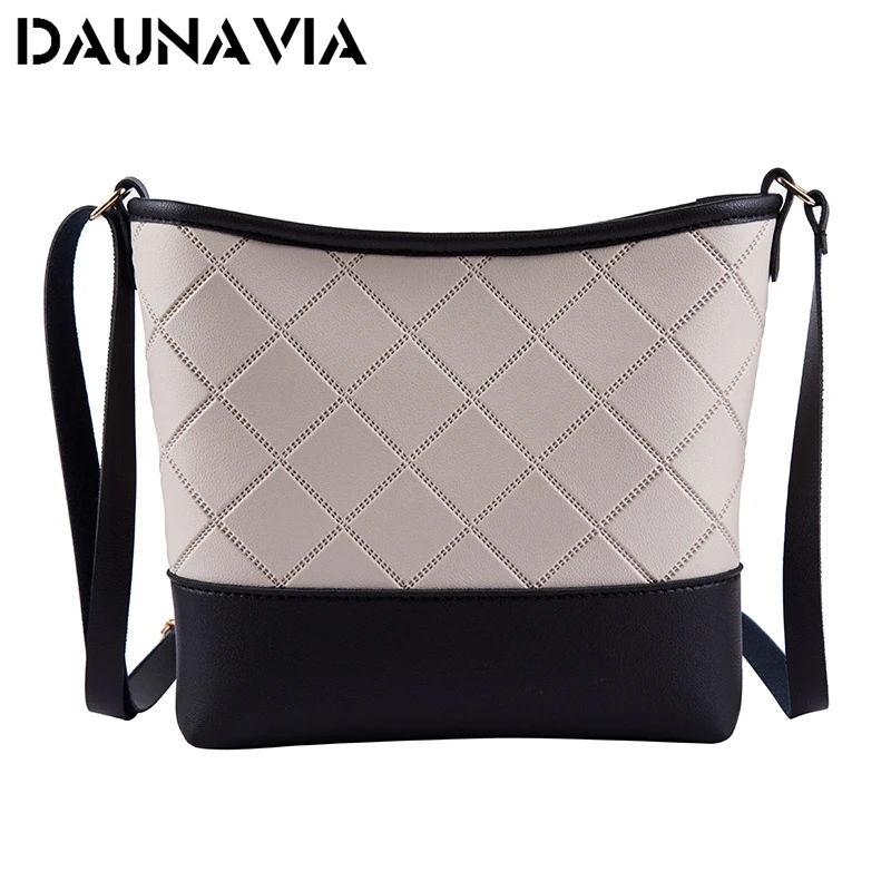 

Female Bucket Bag Pressure Line Square Shoulder 2018 Autumn And Wnter Long Section Korean PU Leather New Soft Leather Bag