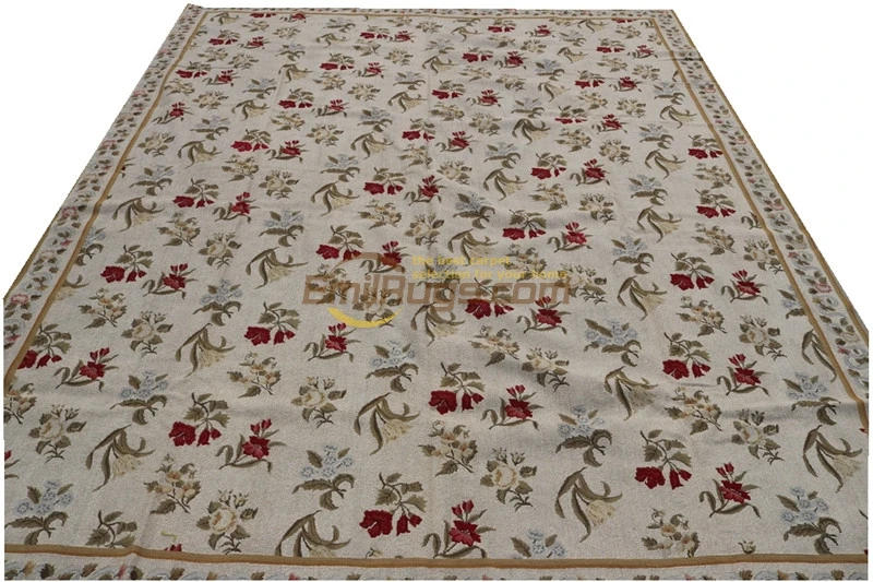 Античный рукодельный пледы красивый идеальный Aubusson игольчатый ковер или гобелен большой ковер для гостиной рукодельный