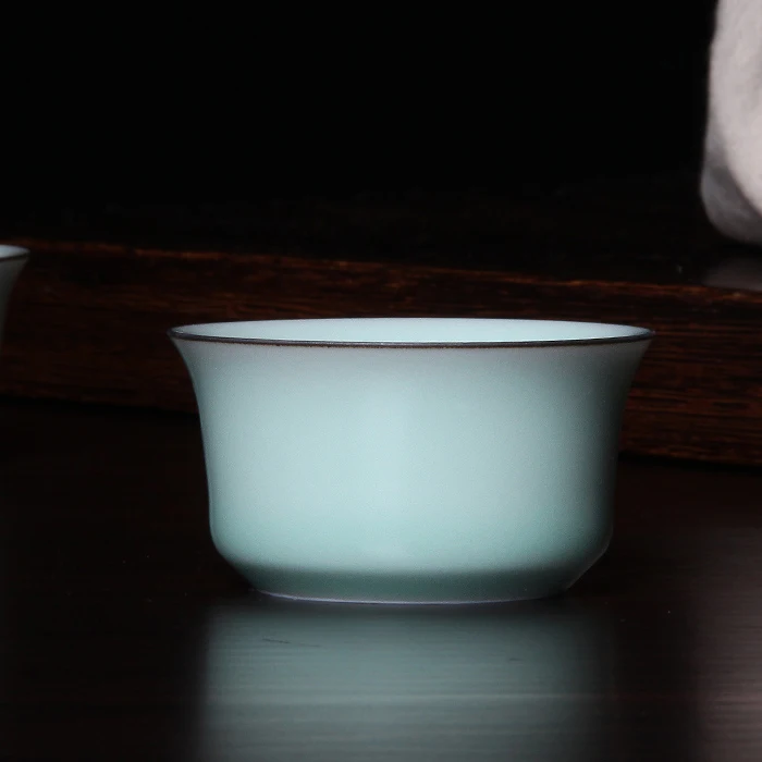 Китайский Longquan Celadon фарфор ручной кунг-фу КИТАЙСКИЕ чашки чайное блюдце чаша для чая 35 мл фиолетовый рот Рыба чашка чай горшок высокое качество