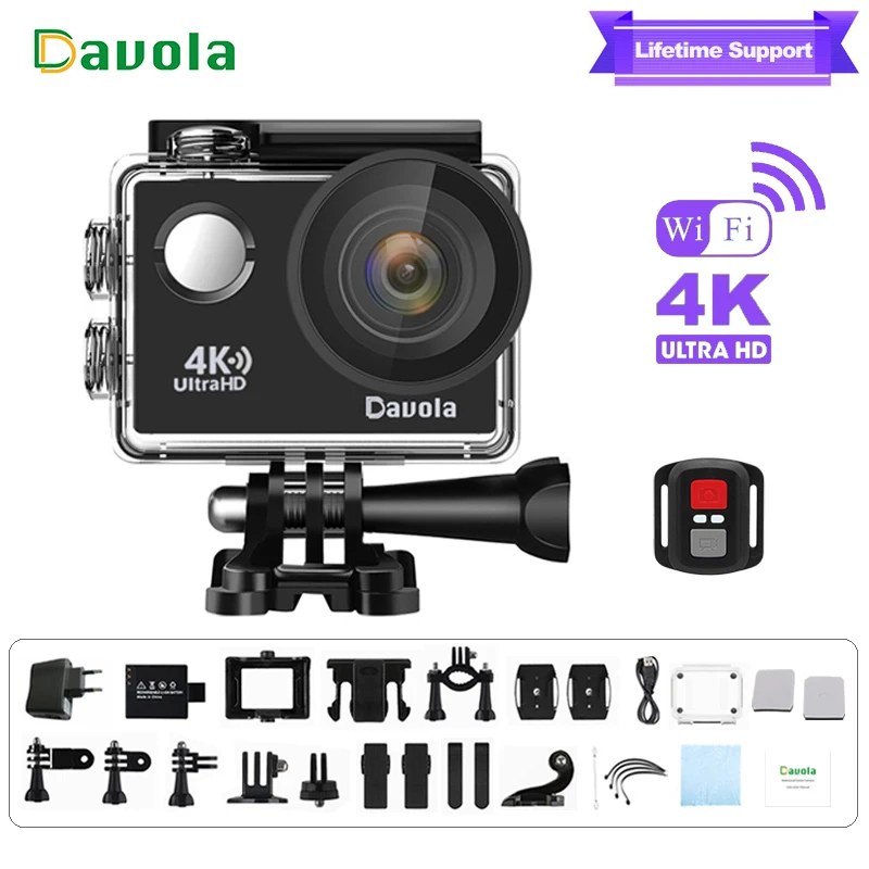 

Action camera 4k sport waterproof underwater diving camera Davola HD 1080p Mini wifi go outdoor sports helmet video pro cam dvr