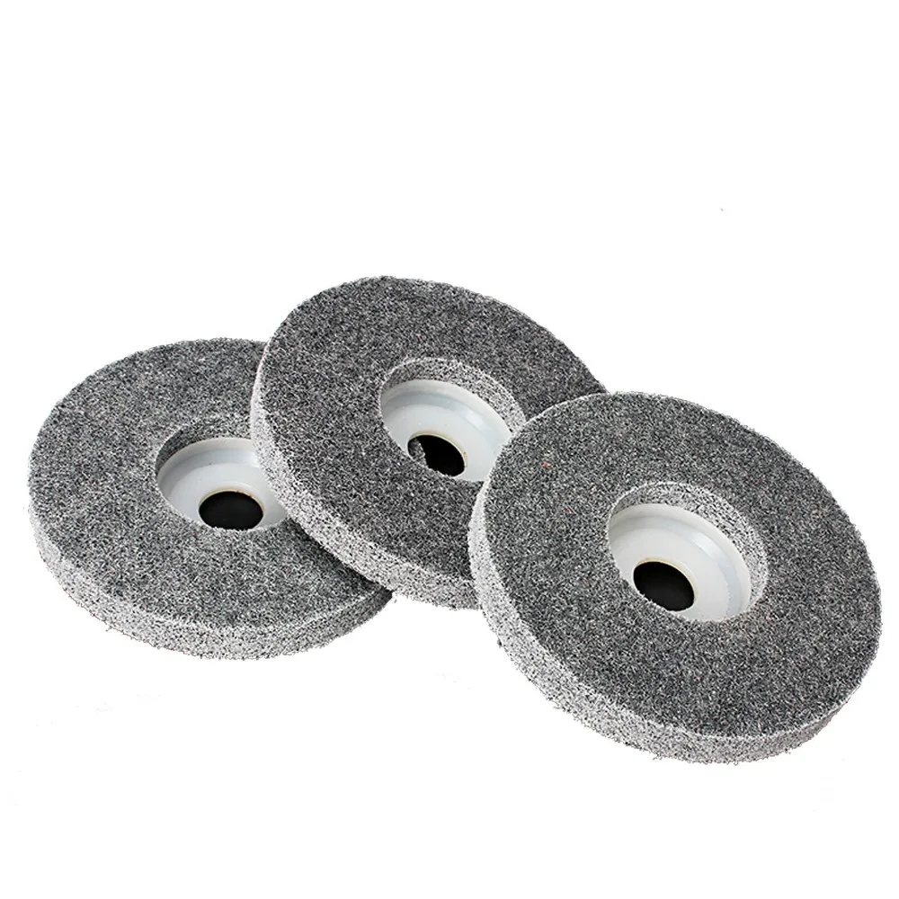 3pcs Nylon Fiber Wheels 9P 4" 100mm Fiber Buffing Grinding Disc Bowl