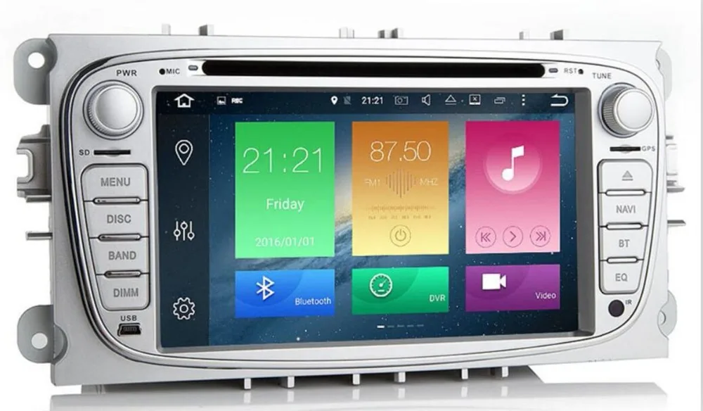 Top 4G LTE Car Multimedia Player Android 8.1 GPS 2 Din car dvd player for FORD/Focus/S-MAX/Mondeo/C-MAX/Galaxy wifi car radio OBD 1