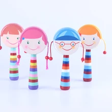 Детские/Детские погремушки-барабаны, Детские ручные деревянные погремушки детские музыкальные инструменты игрушки