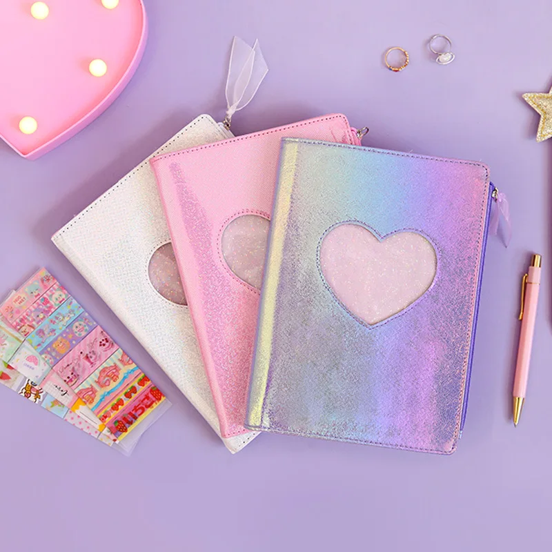 

INS Style 'Loving Heart' Diary Notebook Agenda Planner Organizer Dividers Spiral Personal Travel Journal Notepad Cute Stationery