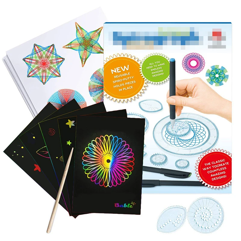 New Creative ruler Track Interest Drawing Toys Set Creative Draw Spiral