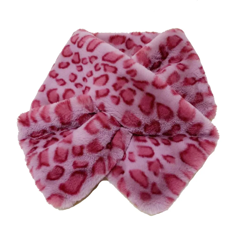 

New Fashion Female Rex Rabbit Fur Accessories 2018 Leopard-print Redwood Neck Ring Winter Imitating Fur Collar Faux Fur Scarf