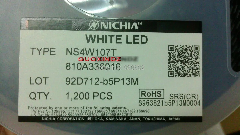 NICHIA SMD СВЕТОДИОДНЫЙ 3535 NS4W107T холодный белый вспышка применение керамический металл