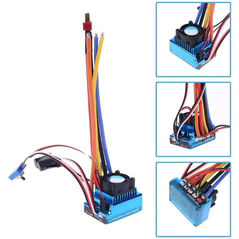120A водонепроницаемый Сенсорный Бесщеточный Регулятор скорости ESC для RC автомобиль грузовик Гусеничный