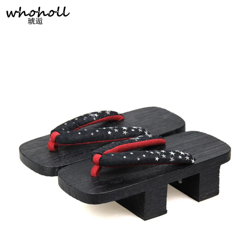 

WHOHOLL Geta Japanese Geta Wooden Cosplay Kimono Shoes Summer Sandals Slippers for Female Clog Two-teeth Flip-flop Slippers