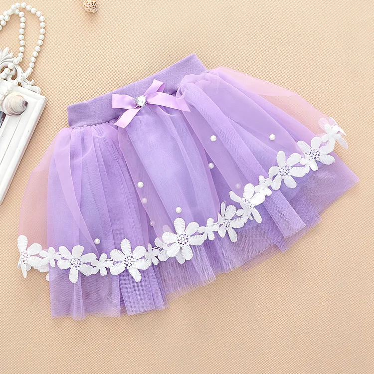 2017 New 6 12 Years Fluffy Chiffon Pettiskirts Baby 3 Colors tutu