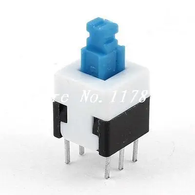 10x 8*8mm Latching Switch Button Switches Double Row Self-locking 6 Pin HoLD ZT 