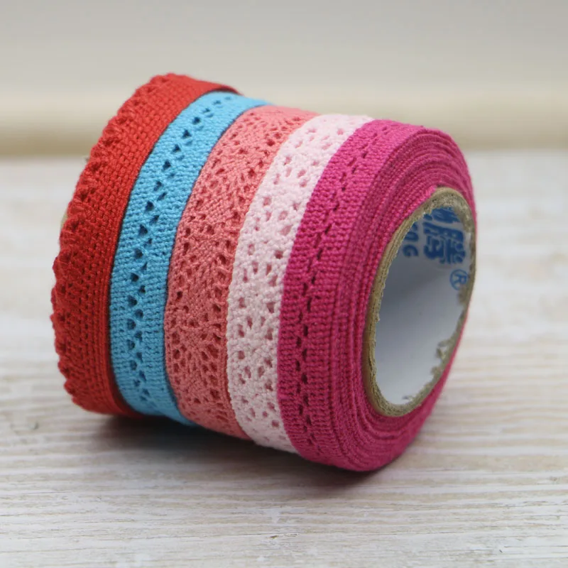 1 см хлопковая кружевная лента тканая рулон декоративная ткань|cotton lace ribbon|cotton
