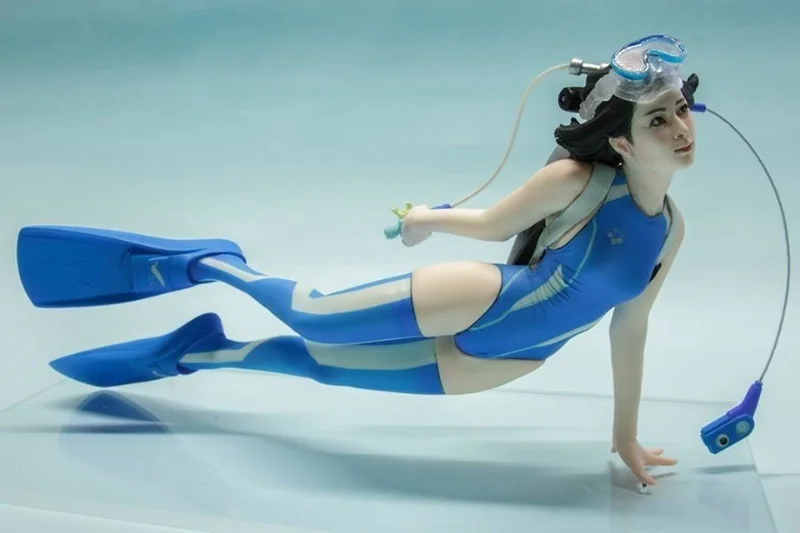 Resin Figure Kit 1/10 Diver Girl GK Model Kit