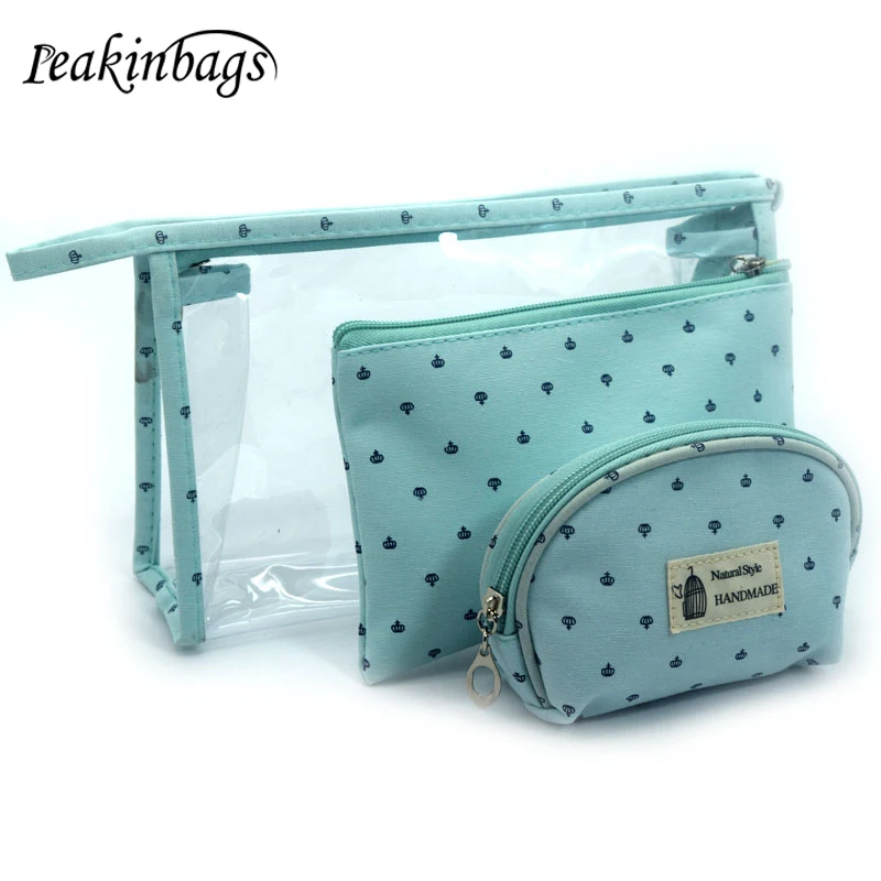 3 Pcs/Set Hot SaleWomen Waterproof Zipped Transparent Cosmetics